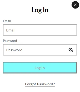 Interface connexion Manga Casino